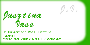 jusztina vass business card